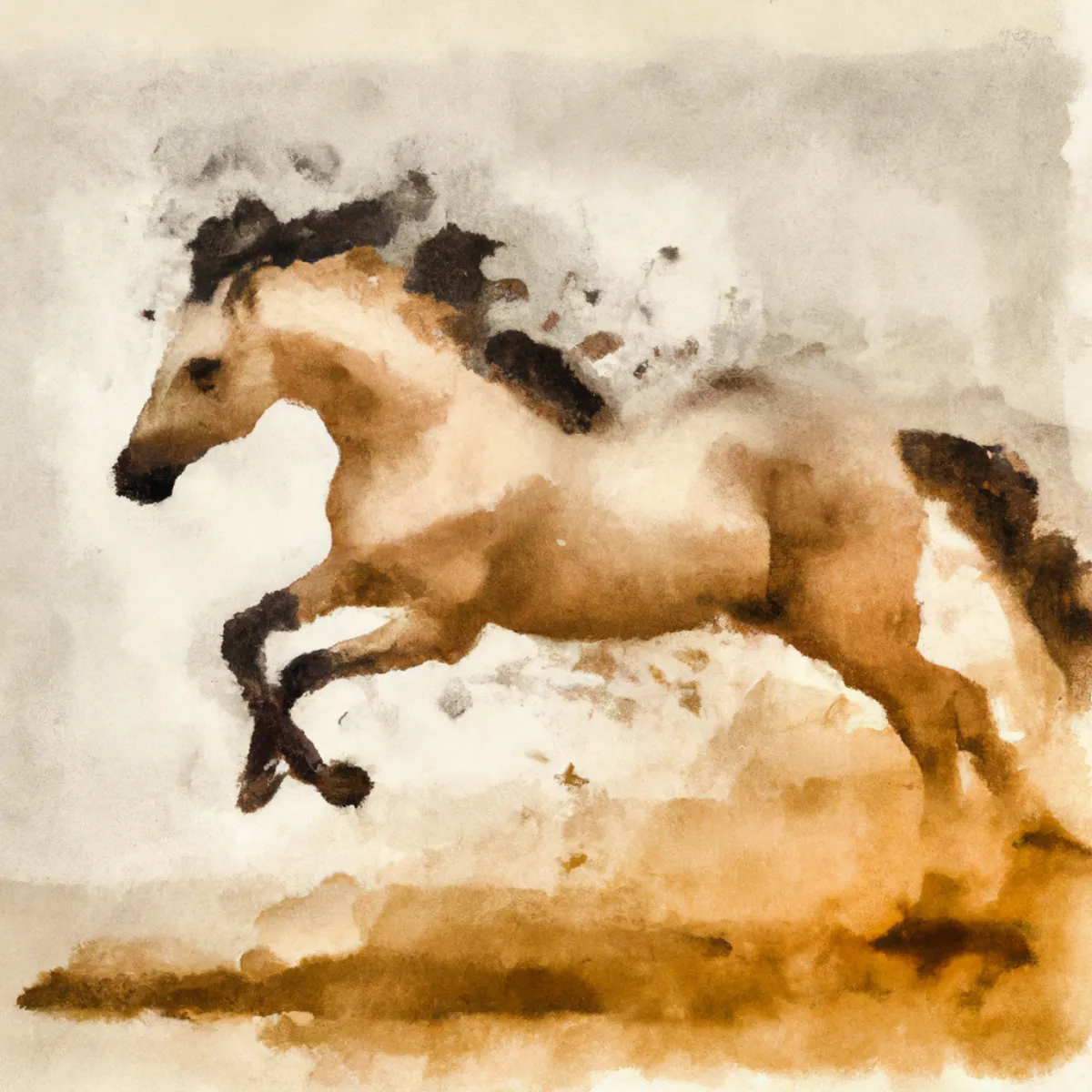 watercolor horse